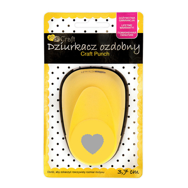 Dziurkacz ozdobny 3,7 cm serce falbanka