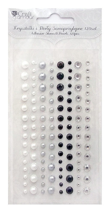 Kryształki i perły samoprzylepne, 120 szt. mono jewels