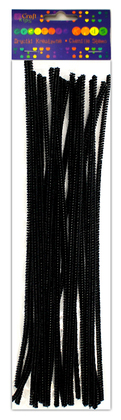 Druciki kreatywne 30 cm czarne, 25 szt.