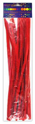 Druciki kreatywne 30 cm czerwone, 25 szt.