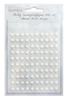 Perły samoprzylepne 5 mm, 100 szt. ivory