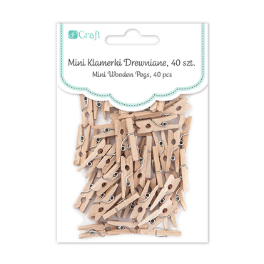 Mini klamerki drewniane 2,5 cm, 40 szt.