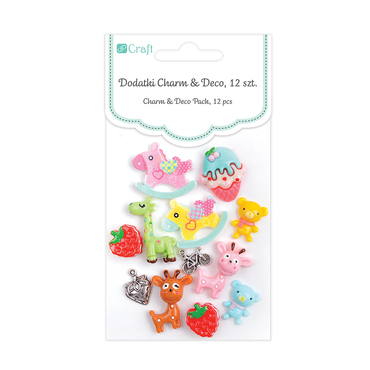 Dodatki charm & deco,12 szt. little me