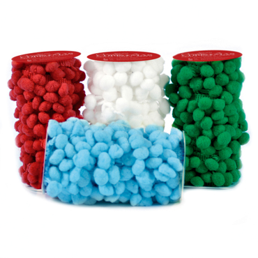 Taśma dekoracyjna 3 m - Papermania - Pom Pom, ice blue