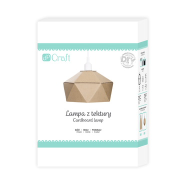 Lampa z tektury diy - biała oprawka