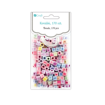 Koraliki, 170 szt. - literki