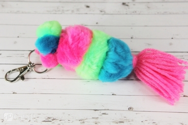 Pompony akrylowe mix neon, 156 szt.