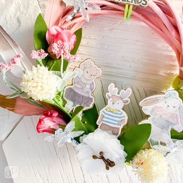 Naklejki z brokatem – crafty friends, 17 szt.