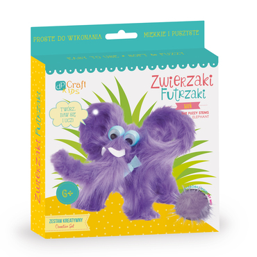 Zestaw diy zwierzaki futrzaki - słoń