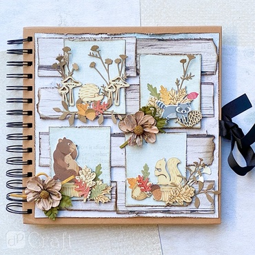 Album do zdobienia 20,5 cm x 20,5 cm - kraft (40 kartek)