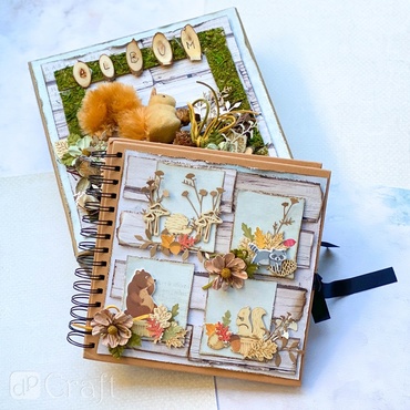Album do zdobienia 20,5 cm x 20,5 cm - kraft (40 kartek)