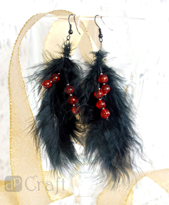 Piórka 5-12 cm, 10 g czarne