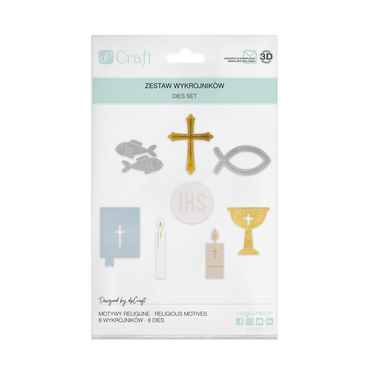 Zestaw wykrojników dpCraft - motywy religijne, 8 szt.