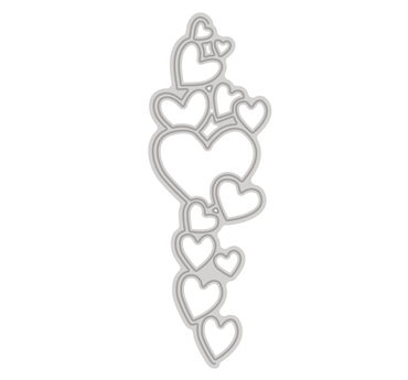 Wykrojnik dpCraft - border serca 11,2 cm x 3,9 cm