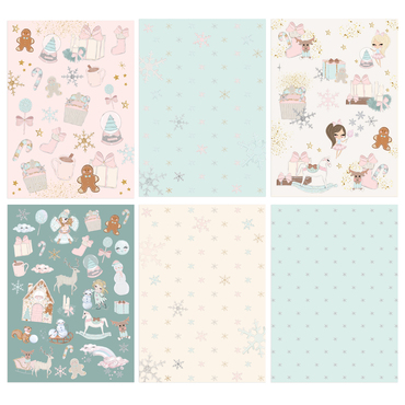 Blok papierów kreatywnych z elementami do wycinania - frosty pastels, 20 arkuszy