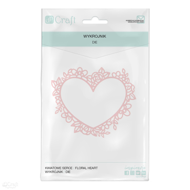 WYKROJNIK DP CRAFT - KWIATOWE SERCE