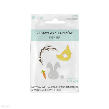 ZESTAW WYKROJNIKÓW DP CRAFT - MOTYWY WIELKANOCNE, 5 SZT.