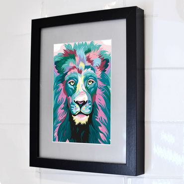 DUŻY ZESTAW DO MALOWANIA PO NUMERACH - ARTISTE - CURAGEOUS LION