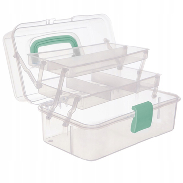 Organizer - kuferek rozkładany, mint, 27 x 17,5 x 14 cm