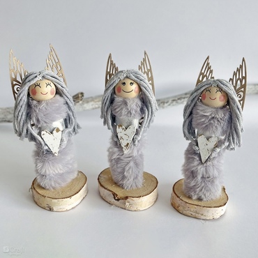 Drewniane koraliki, kulki, 3 cm, bużki, 8 szt.