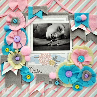 Filc poliestrowy A4, 5 szt. aqua