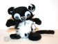 Pompony akrylowe mix animal prints, 56 szt.