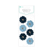 Kwiaty jeans, 6 szt. Marine