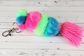 Pompony akrylowe mix neon, 156 szt.