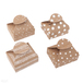 Pudełka składane candy box, 6x7,5x2,5 cm, srebrne paski, 4 szt.