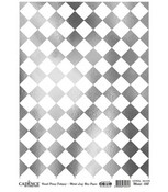 Metaliczny papier ryżowy Cadence 30 x 41 cm, kwadraty