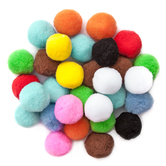 Pompony poliestrowe 5 cm mix, 30 szt.