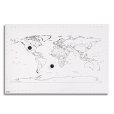 Kreatywna magnetyczna mapa świata, 60 cm x 40 cm
