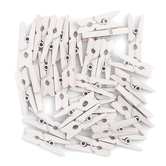 Mini klamerki - white, 30 szt.