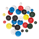 Guziki drewniane mix, 30 szt. - brights
