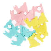 Naklejki z filcu - króliczki 4 cm, 15 szt. pastel