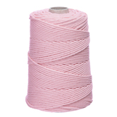 Sznurek bawełniany skręcany 3 mm 100 m, róż