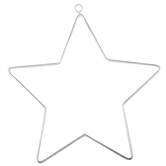 Obręcz metalowa, 11.5 x12.5 cm, gwiazda, 2 szt.