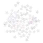 Gwiazdki z brokatem 1,1 cm, 96 szt. białe