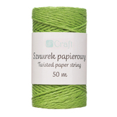 Sznurek papierowy skręcany, zielony, 50 m