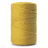 Sznurek bawełniany skręcany 3mm 100m, musztardowy