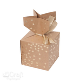 Pudełka składane candy box, 10x10 cm złote gwiazdki, 2 szt.