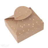 Pudełka składane candy box, 6x7,5x2,5 cm, złote kropeczki, 4 szt.