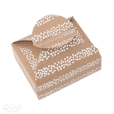 Pudełka składane candy box, 6x7,5x2,5 cm, srebrne paski, 4 szt.