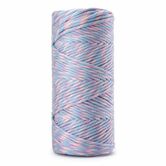 SZNUREK BAWEŁNIANY SKRĘCANY 3MM 100M, TWIST RÓŻOWO-NIEBIESKO-FIOLETOWY