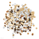 CONFETTI KÓŁKA, 20 G, SREBRNO-ZŁOTE