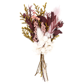MINI BUKIET SUSZONYCH KWIATÓW, OK 20 CM 'BURGUNDY QUEEN'