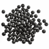 KORALIKI DREWNIANE, 10 MM, MATOWA CZERŃ