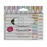 PISAKI METALICZNE - PAPERMANIA, 8 SZT.