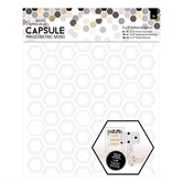 Samoprzylepny wzór 8 x 20 cm  - Papermania - Capsule Geometric Mono - Hexagon
