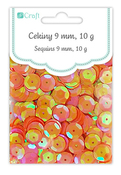 Cekiny okrągłe, 10 g - pomarańczowe
